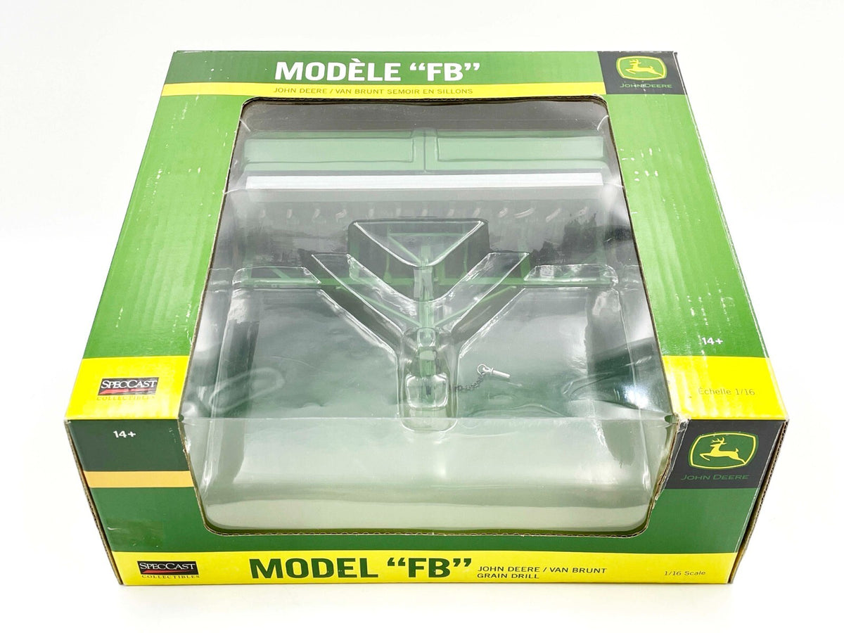 1/16  John Deere Model FB Van Brunt Grain Drill Silver Box Green Lid
