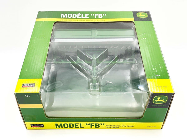 1/16  John Deere Model FB Van Brunt Grain Drill Silver Box Green Lid