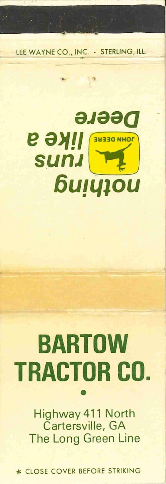 John Deere Matchbook 2 Leg Bartow Tractor Co Cartersvillle Georgia