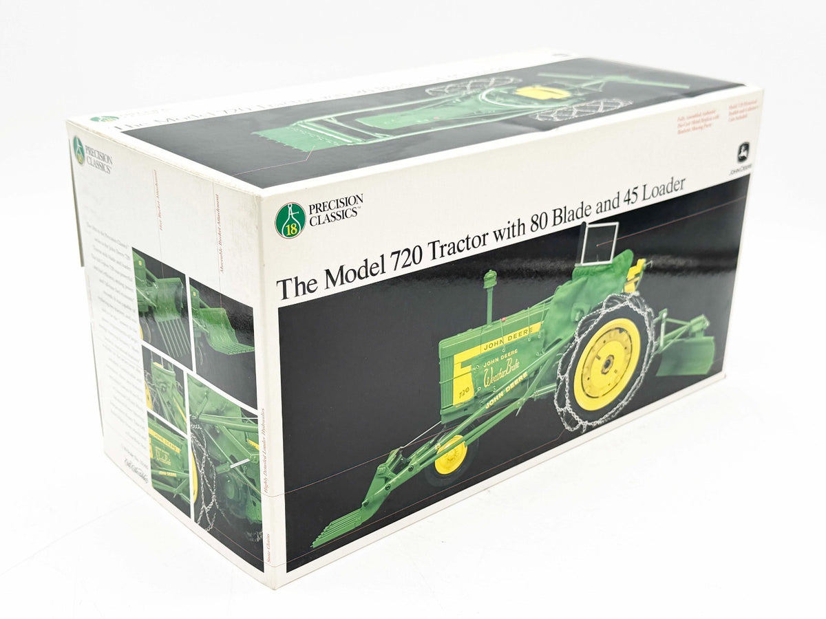 1/16 John Deere 720 Tractor With Loader, Blade, Heat Houser & Chains, Precision