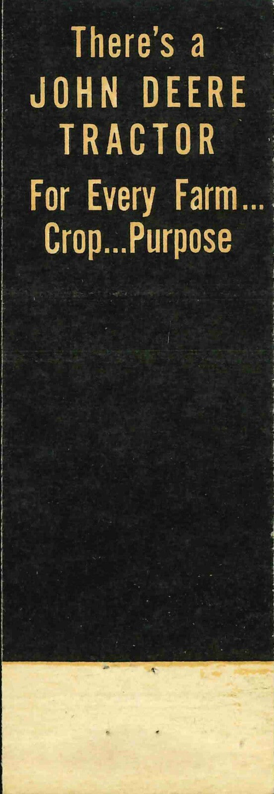 John Deere Matchbook Cover Thompson Bros Olton TX