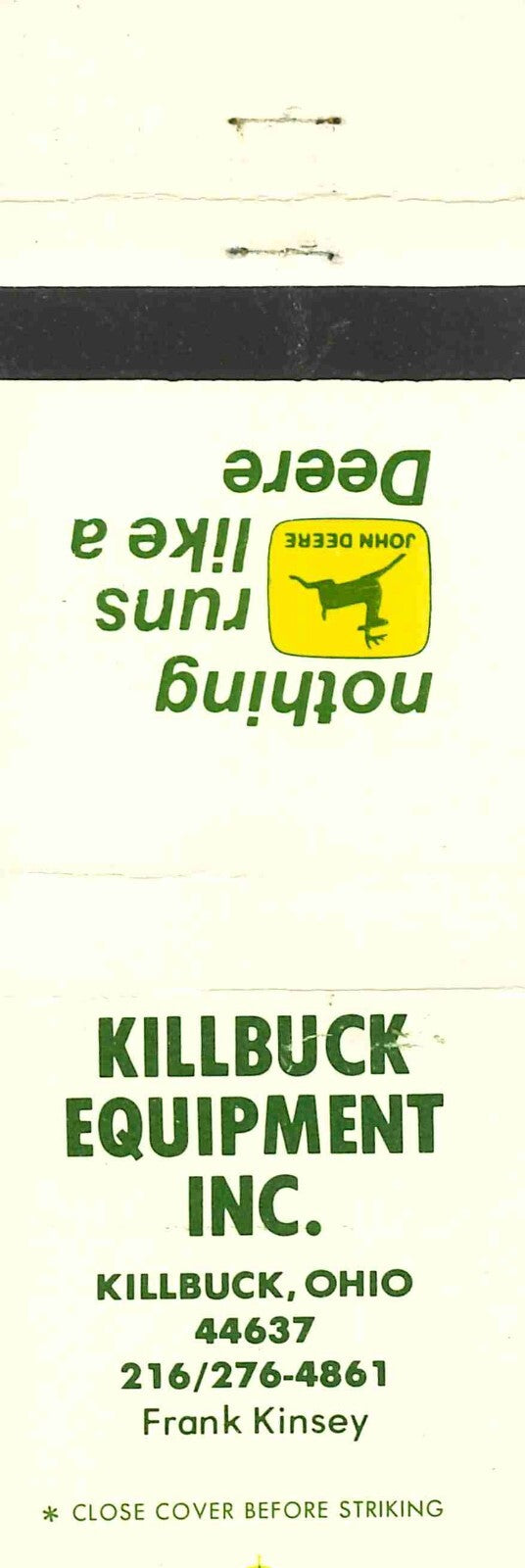 John Deere Matchbook 2 Leg Killbuck Equipment Inc Killbuck Ohio Frank Kinsey