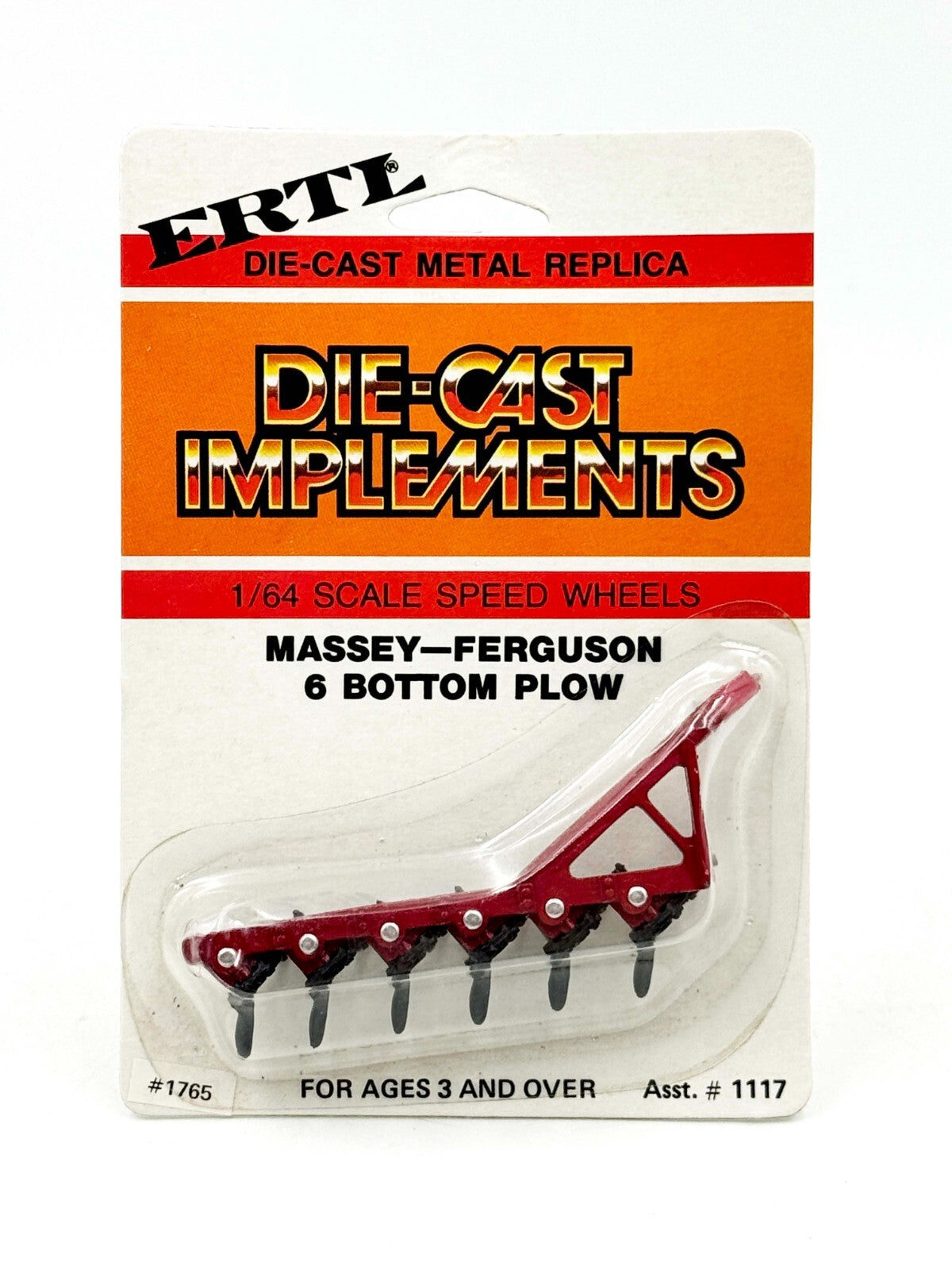 1/64 Massey Ferguson 6 Bottom Plow