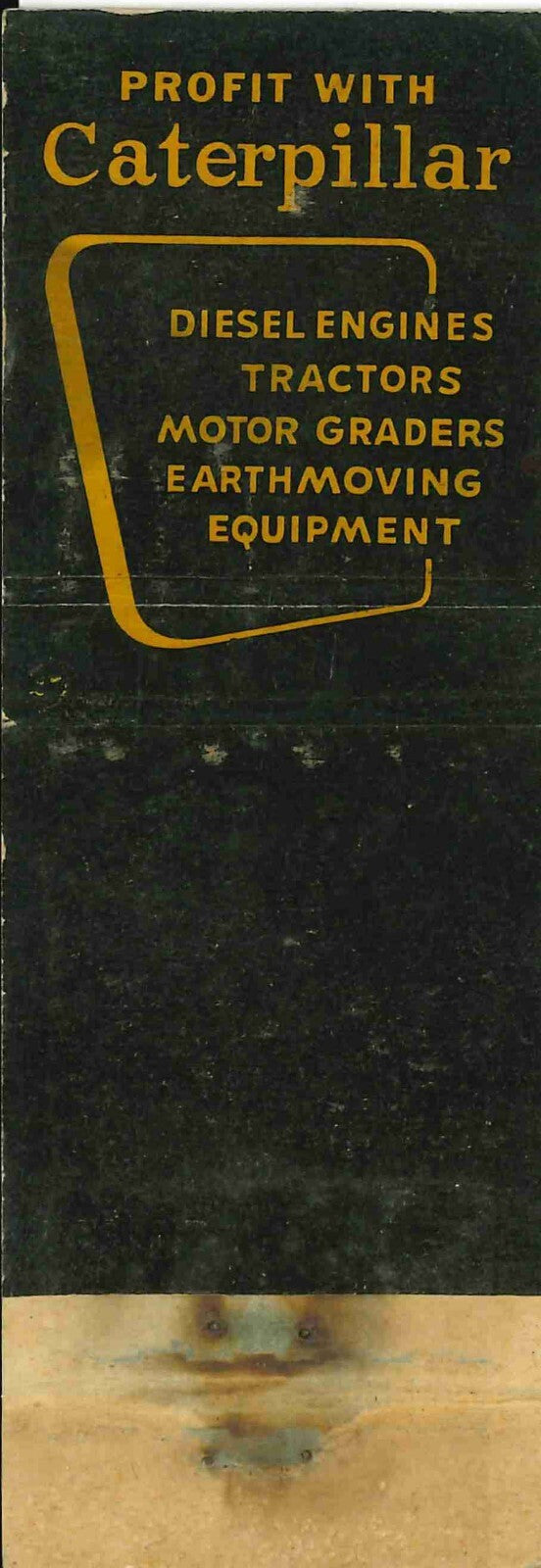 Matchbook Cover Caterpillar Dozer Martin Roasa Iowa and Missouri