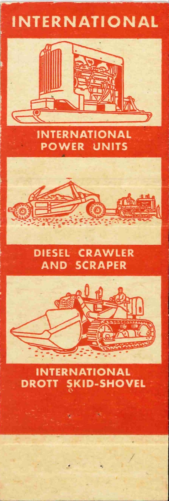 Matchbook Cover International Crawler & Payscraper Florida Georgia Tractor Co