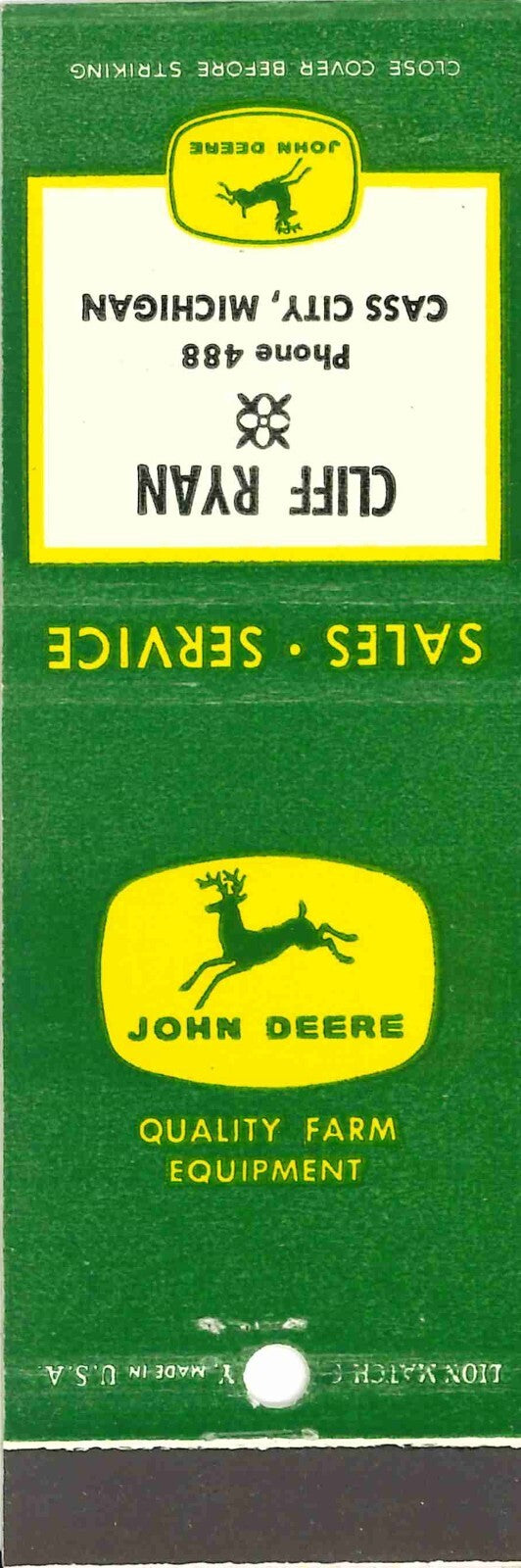 John Deere Matchbook 4 Leg Cliff Ryan Cass City Michigan
