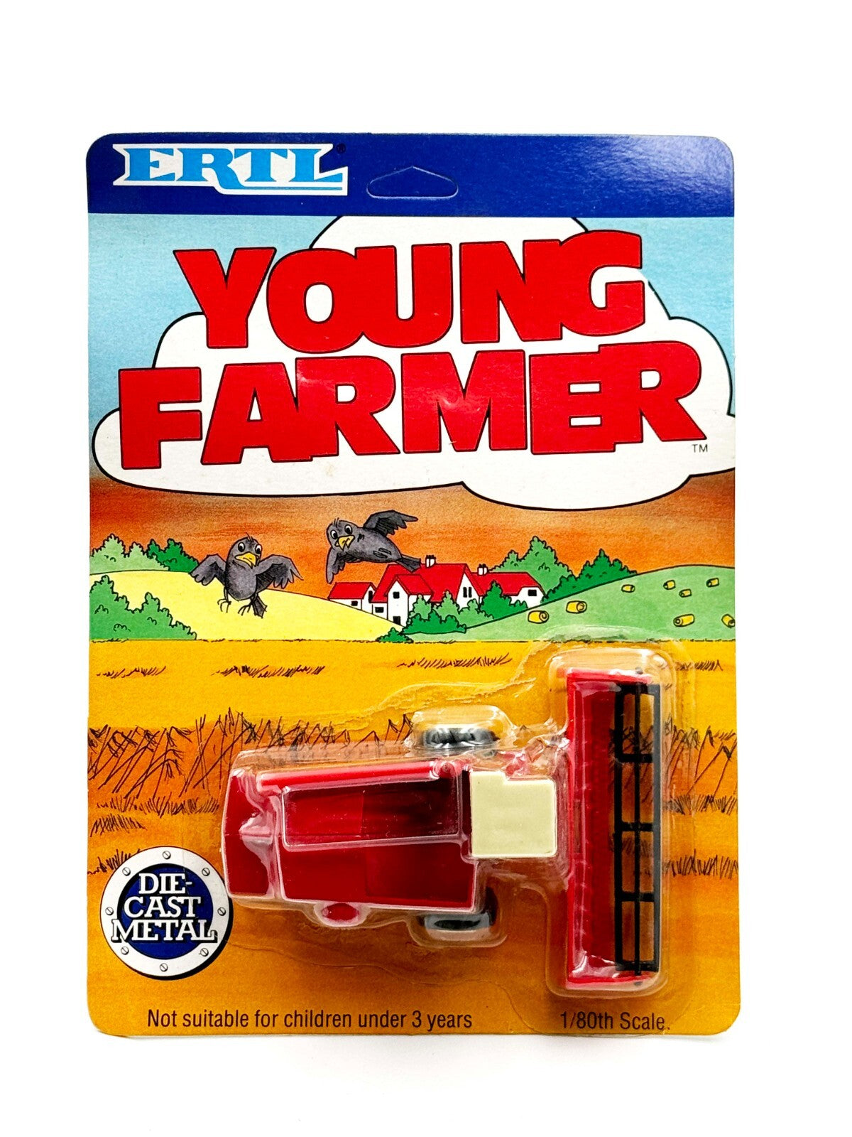 1/80 International Harvester 1400 Series Combine W/ Grain Head On Young Farmer P