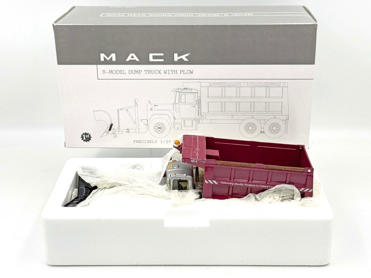 1/34 Mack R Model Dump Truck w/ Plow First Gear