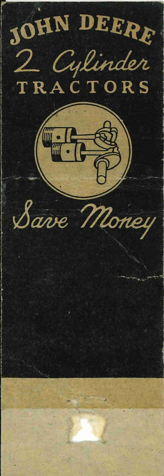 John Deere Matchbook Cover A w/ Mower Moser Imp Holstein IA