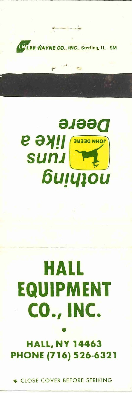 John Deere Matchbook 2 Leg Hall Equipment Co Inc Hall New York