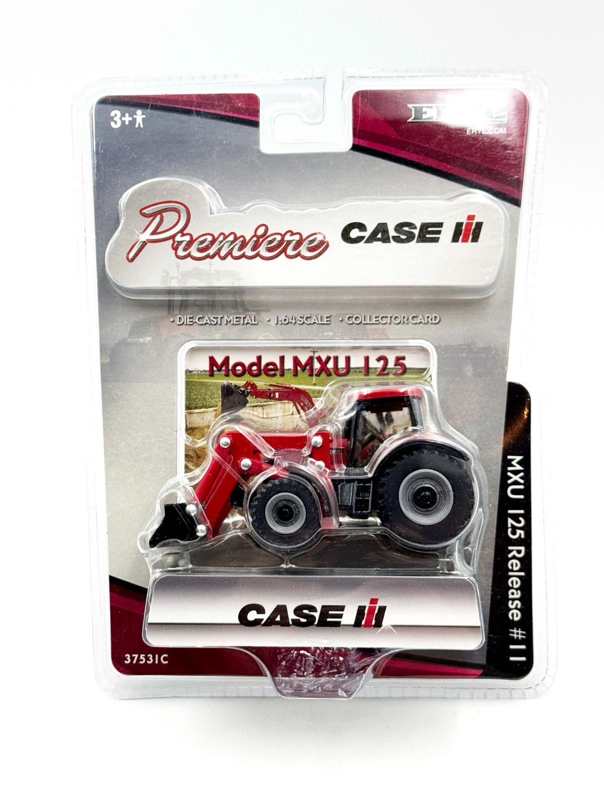 1/64 Case IH MXU 125 Tractor With Loader And Front Wheel Assist, Premiere Series