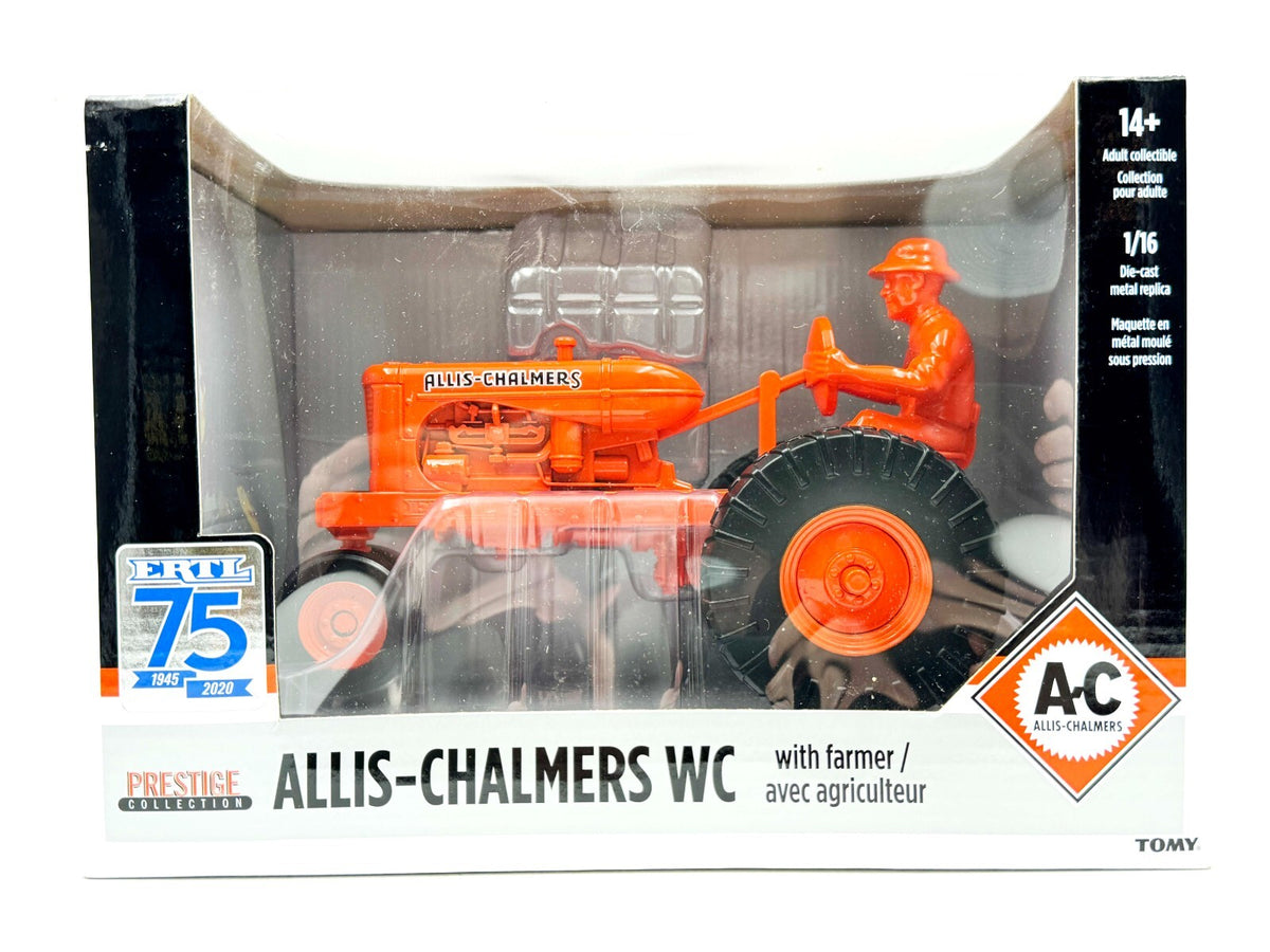 1/16 Allis Chalmers WC Tractor With Man, Ertl 75th Anniversary Black Box