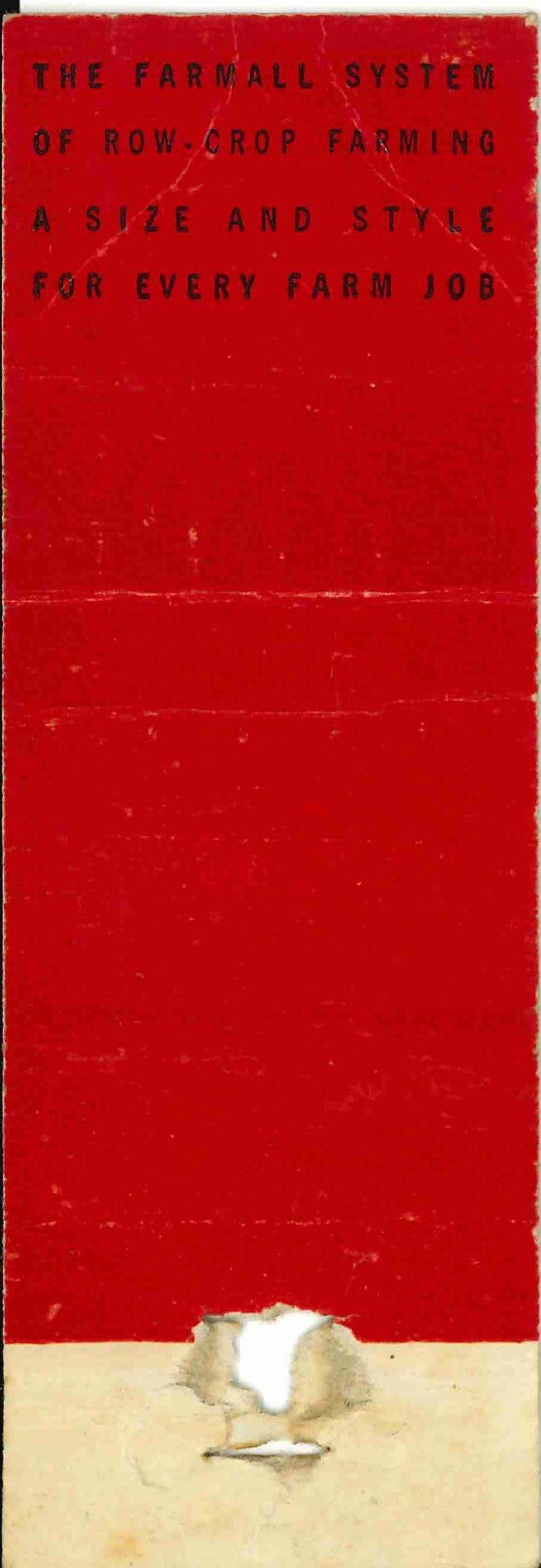 Matchbook Cover Farmall IH Harvey Tractor Eagleville Missouri