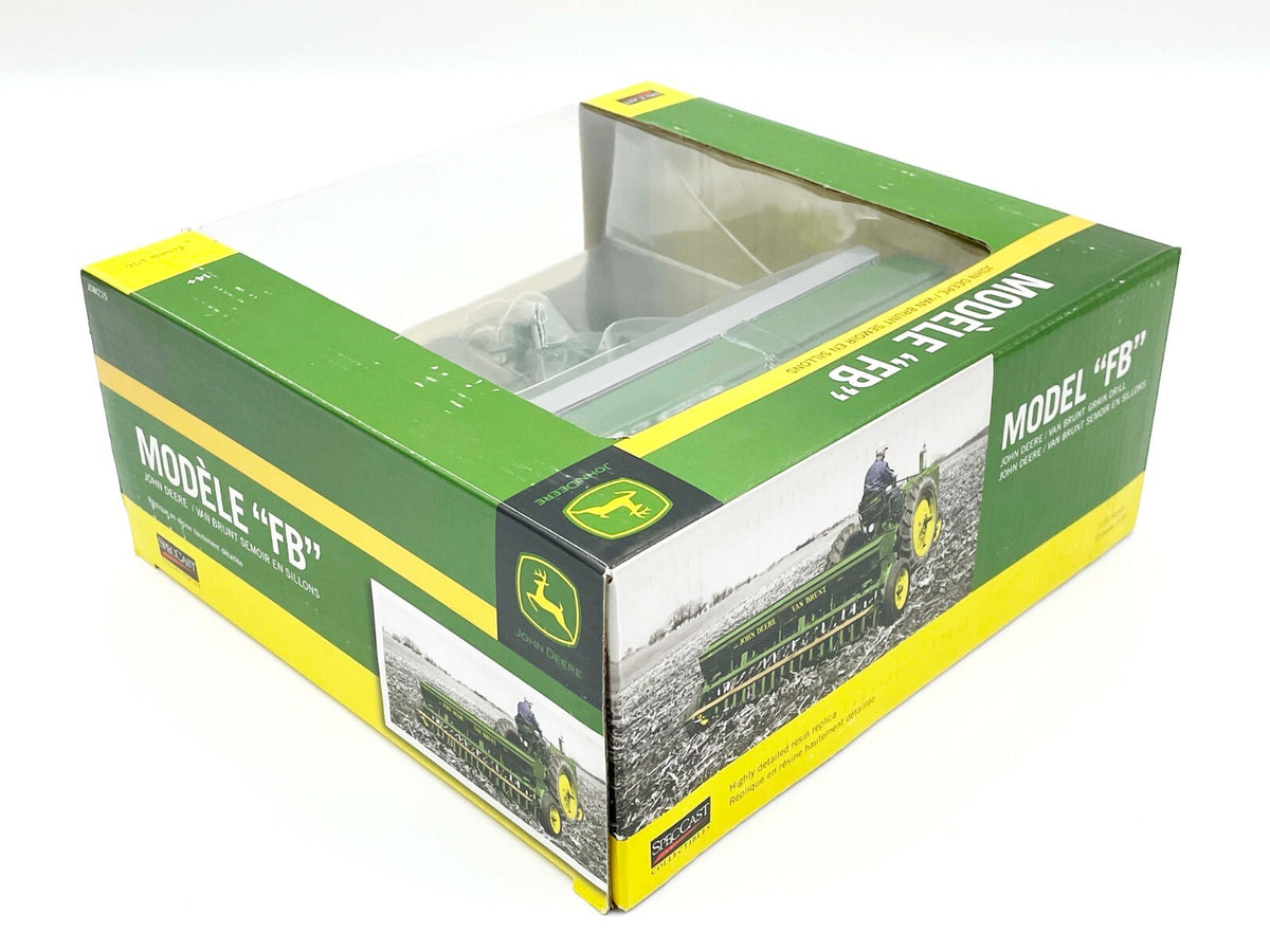 1/16  John Deere Model FB Van Brunt Grain Drill Silver Box Green Lid