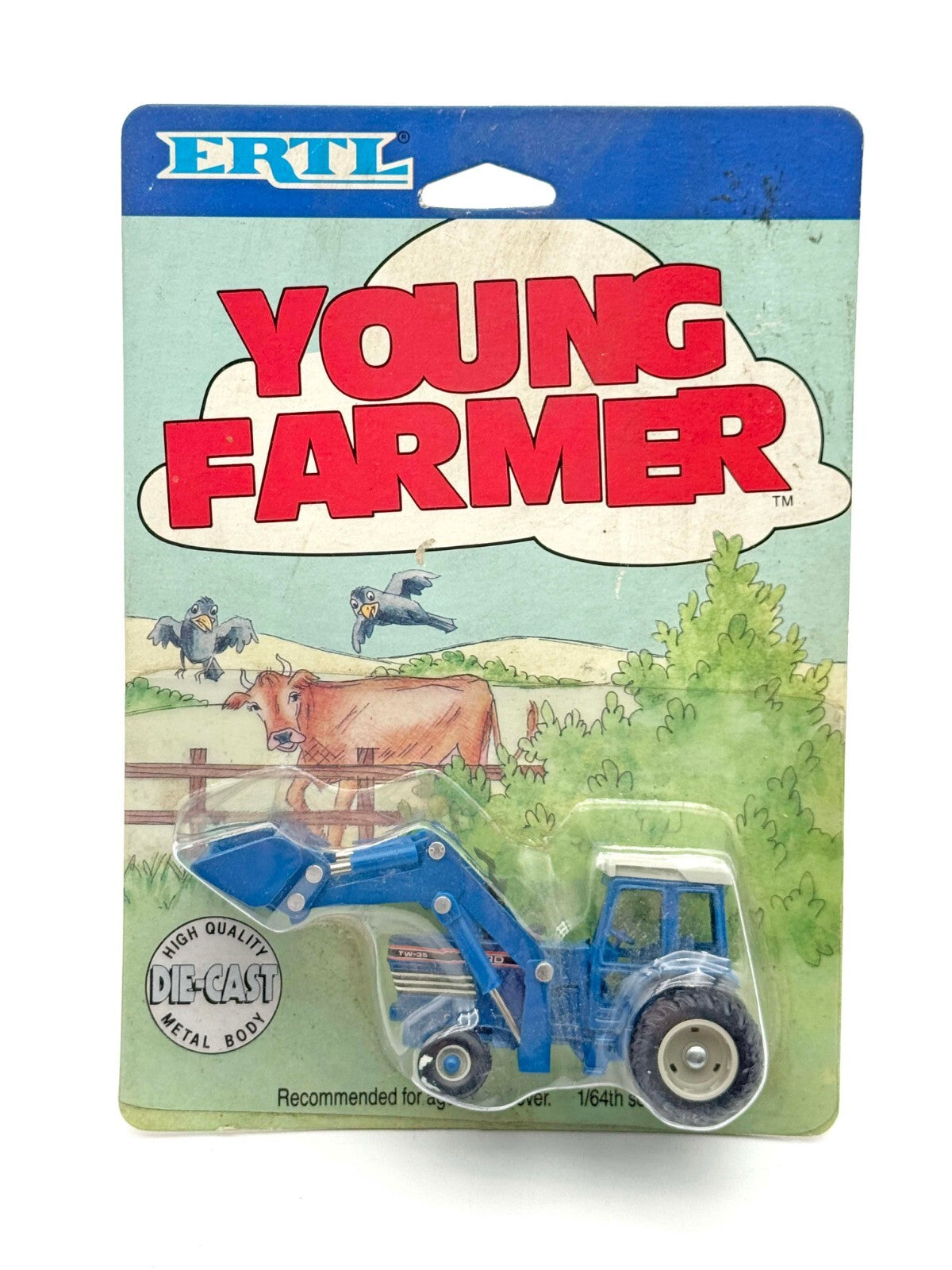 1/64 Ford TW 35 w/ Loader on Young Farmer Card