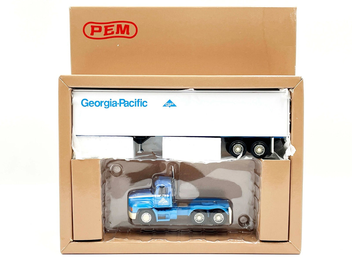 1/64 PEM Georgia Pacific Mack Truck w/ Van Trailer