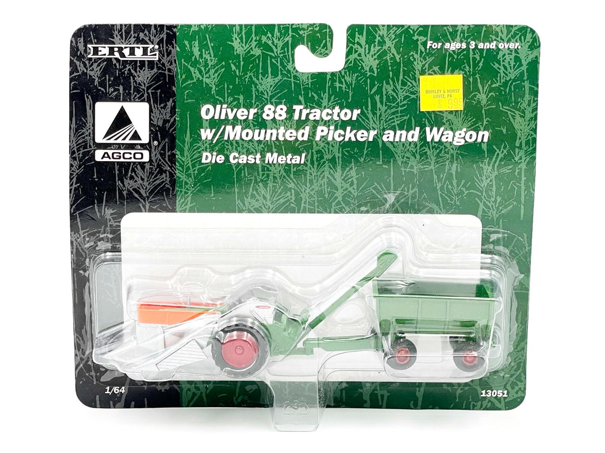 1/64 Oliver 88 Tractor With Corn Picker & Wagon
