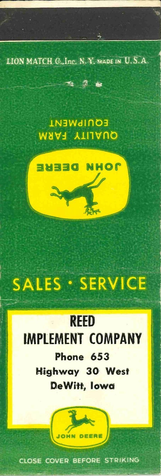 John Deere Matchbook 4 Leg Reed Implement Company DeWitt Iowa