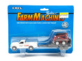 1/64 4WD Pickup Truck with Hesston Skid Steer Loader and Trailer