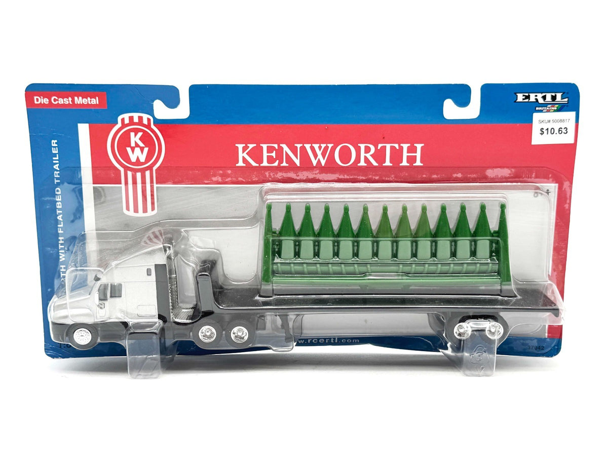 1/64 Kenworth Semi Truck With Trailer and Green Corn Head