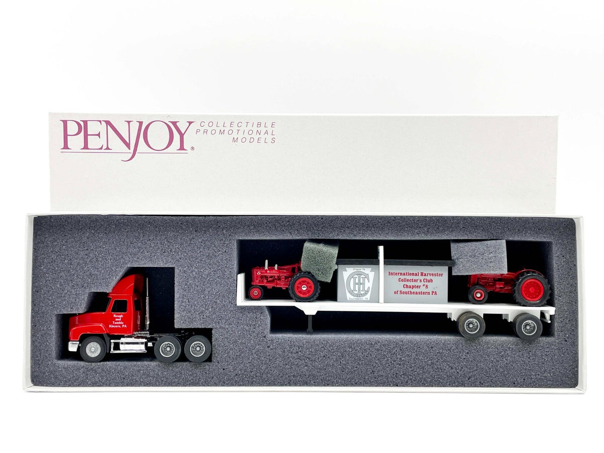 1/64 Penjoy IH Club Rough & Tumble Mack Semi Truck w/ Two Farmall Tractors