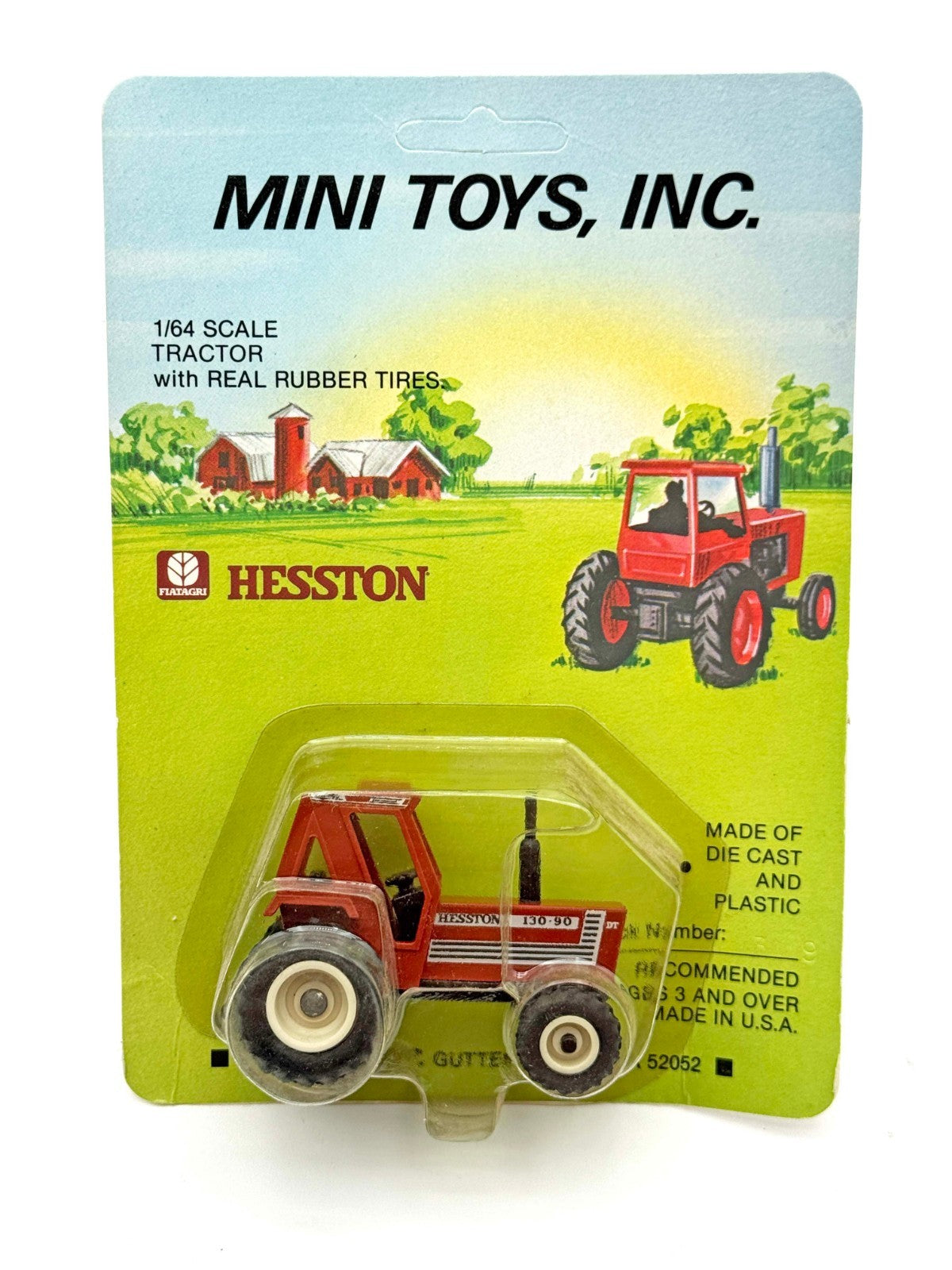 1/64 Hesston 130-90 DT Tractor With Front Wheel Assist