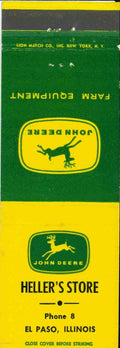 John Deere Matchbook Cover 4 Leg Hellers Store El Paso IL