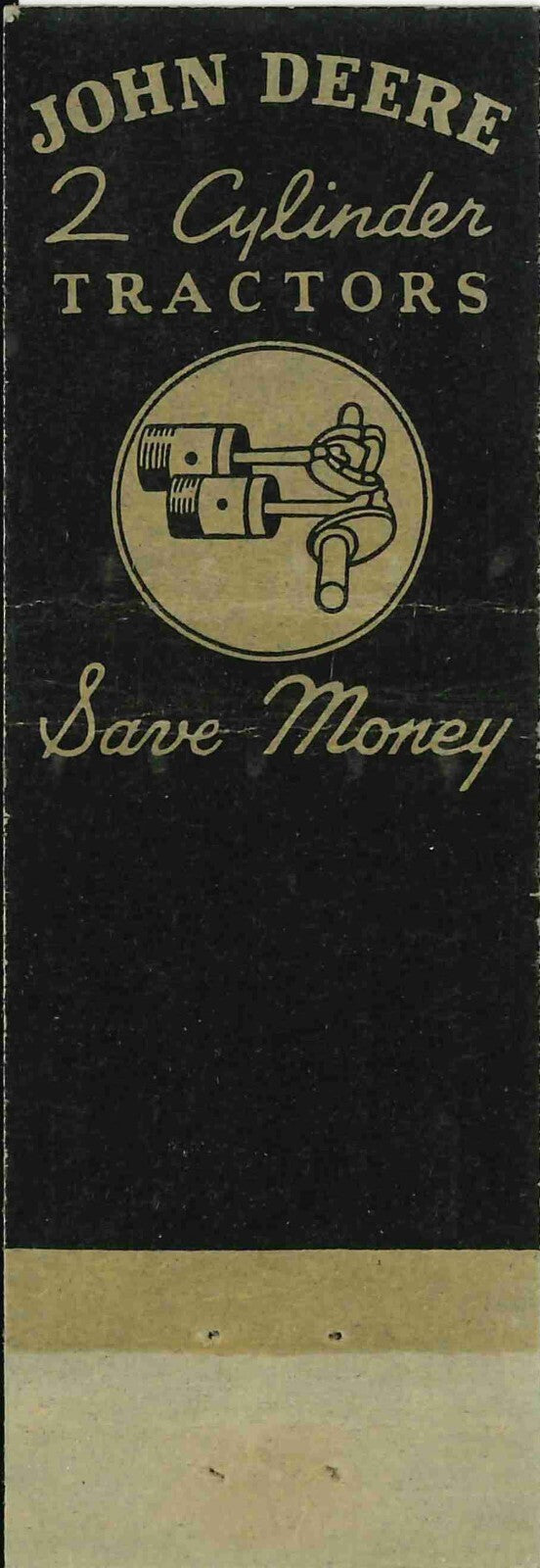John Deere Matchbook Cover A w/ Mower Nitsch Imp La Crosse KS