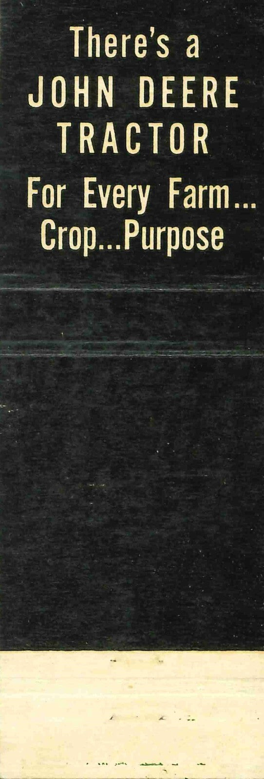 John Deere Matchbook Cover QFE Bailey Hardware Ansonia Ohio