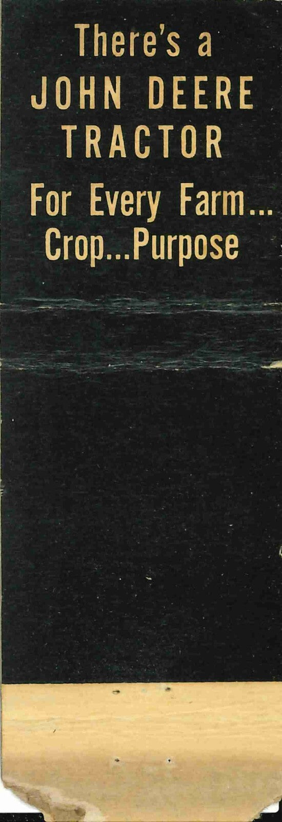 John Deere Matchbook Cover QFE Evans Impl Co Inc Versailles Kentucky