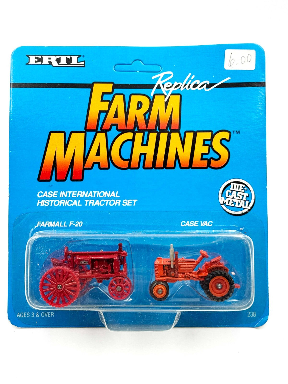 1/64 Case International Historical Tractor Set Farmall F20 and Case VAC