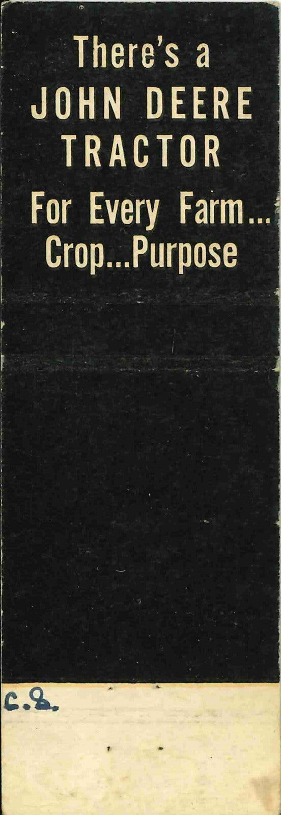 John Deere Matchbook Cover Corning Imp Corning Ark