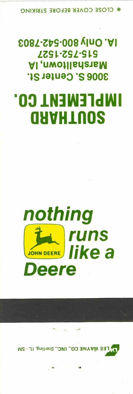 John Deere Matchbook 2 Leg Southard Implement Co Marshalltown Iowa