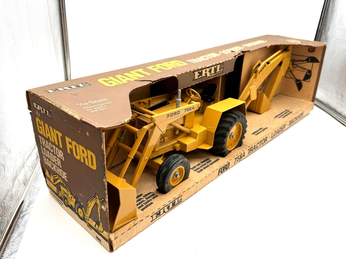 1/12 Ford 755A Backhoe in Original Box