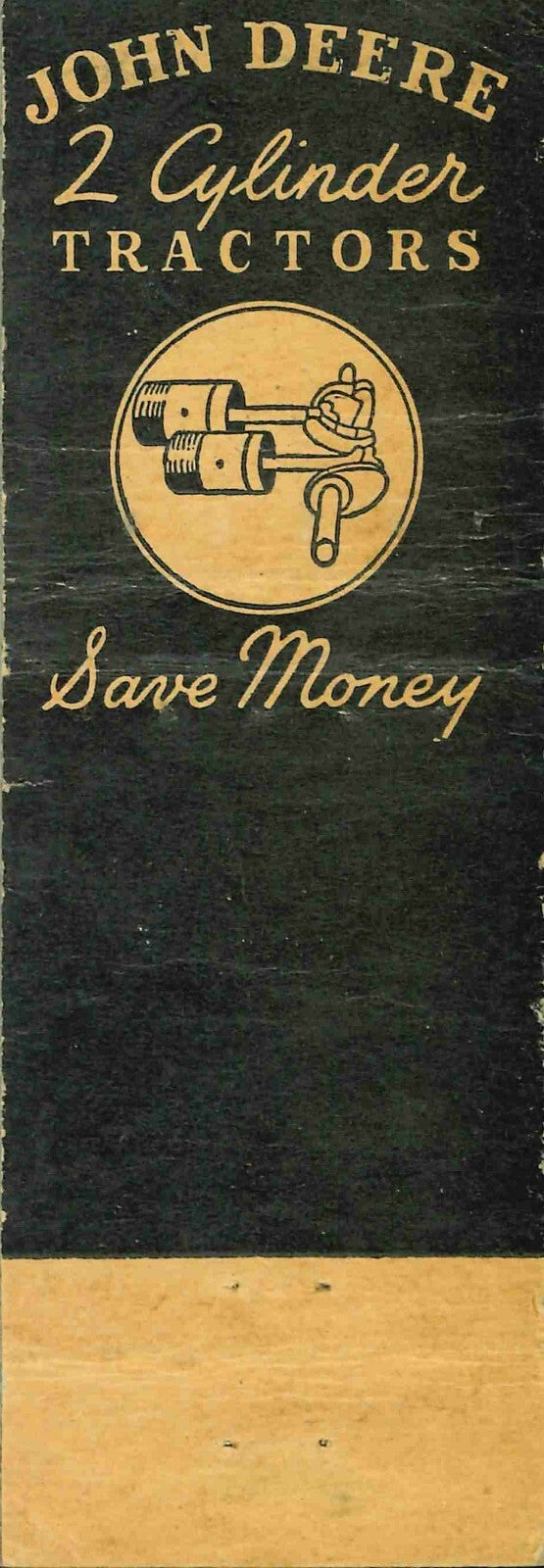 John Deere Matchbook Cover QFE Flaming Implement Co Madrid Nebraska
