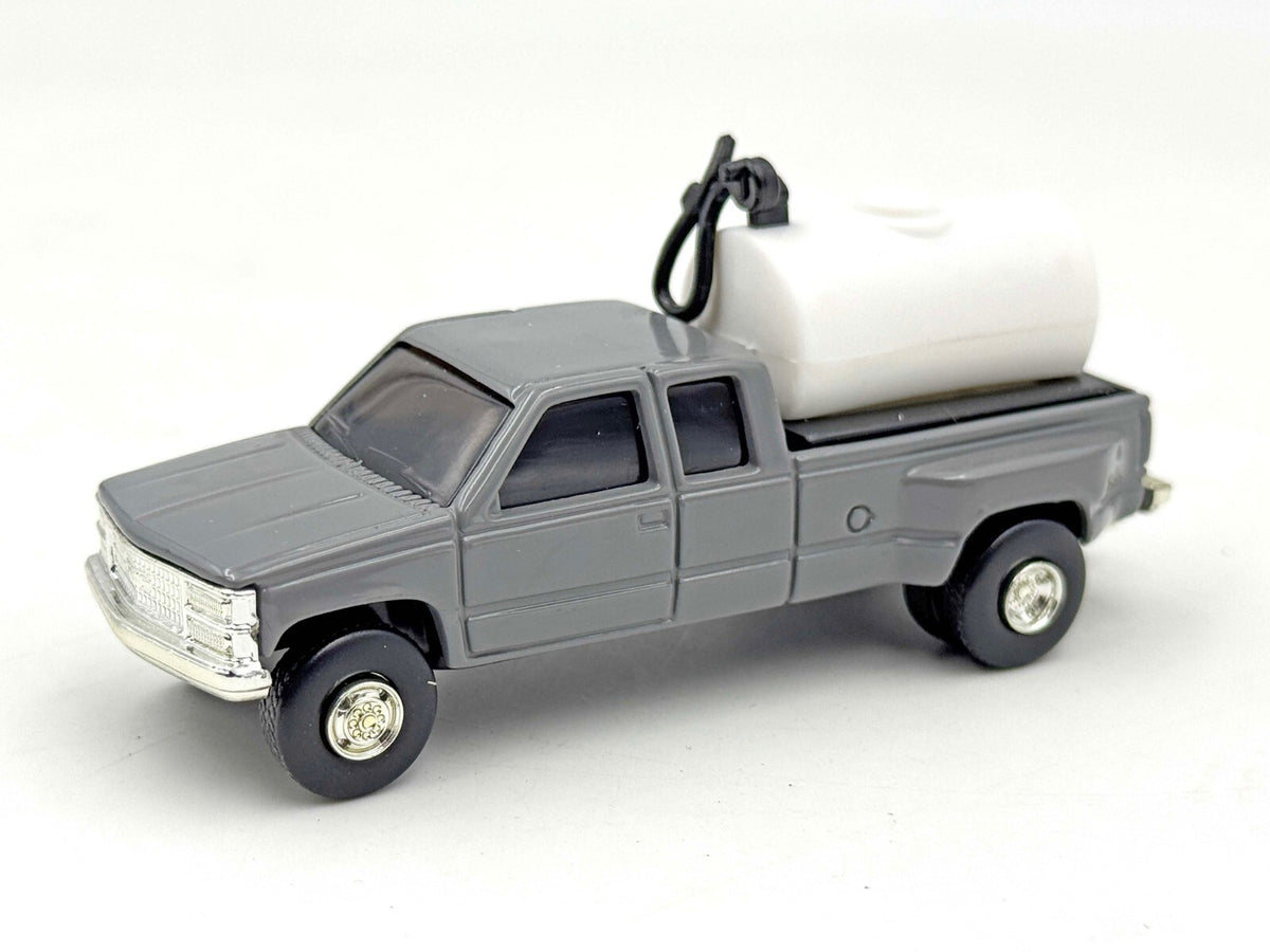 1/64 GMC Grey Dually Pickup w/ Fuel Tank