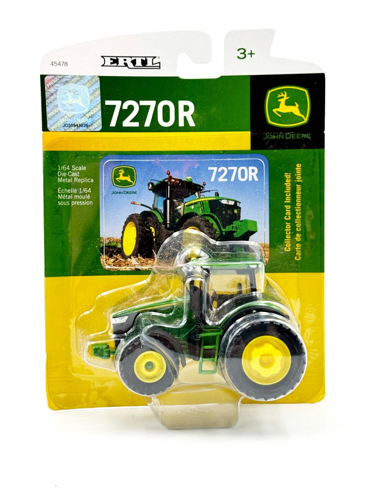 1/64 John Deere 7270R Tractor With Front Wheel Assist And Duals
