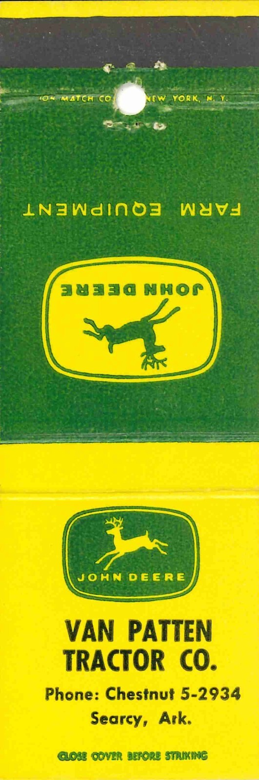 John Deere Matchbook 4 Leg Van Patten Tractor CO Searcy Arkansas