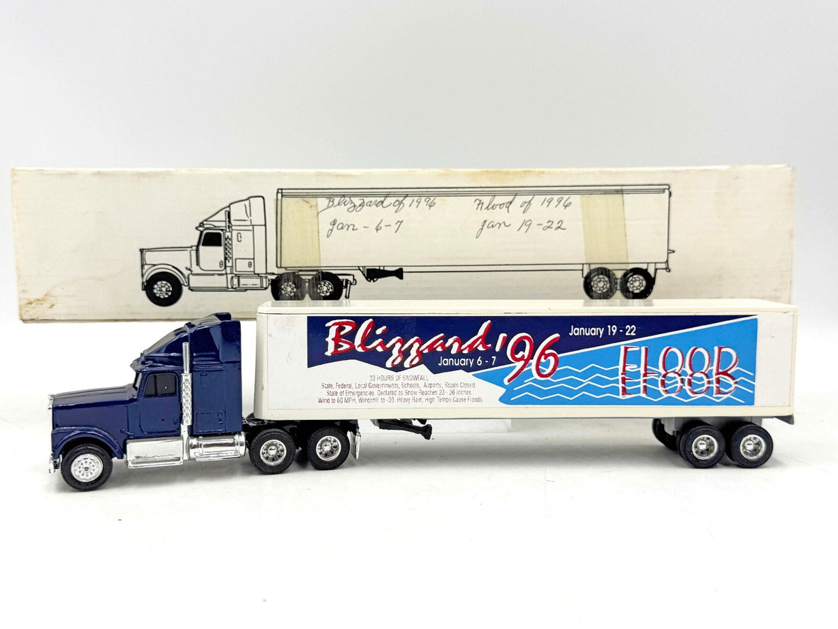 1/64 International Blizzard and Flood of 96 Ertl Semi Truck Trailer A020