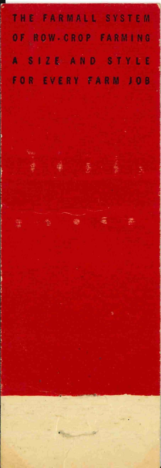 Matchbook Cover Farmall IH Swenson Gosch Schaller Iowa