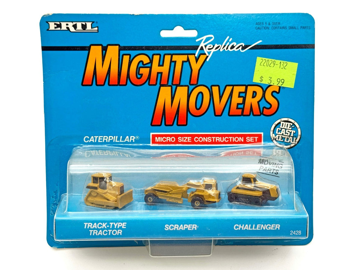 Mighty Movers Track-Type Tractor, Scraper, Challenger Micro Set