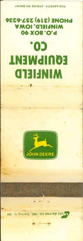John Deere Matchbook Cover Winfield Equipment Winfield IA