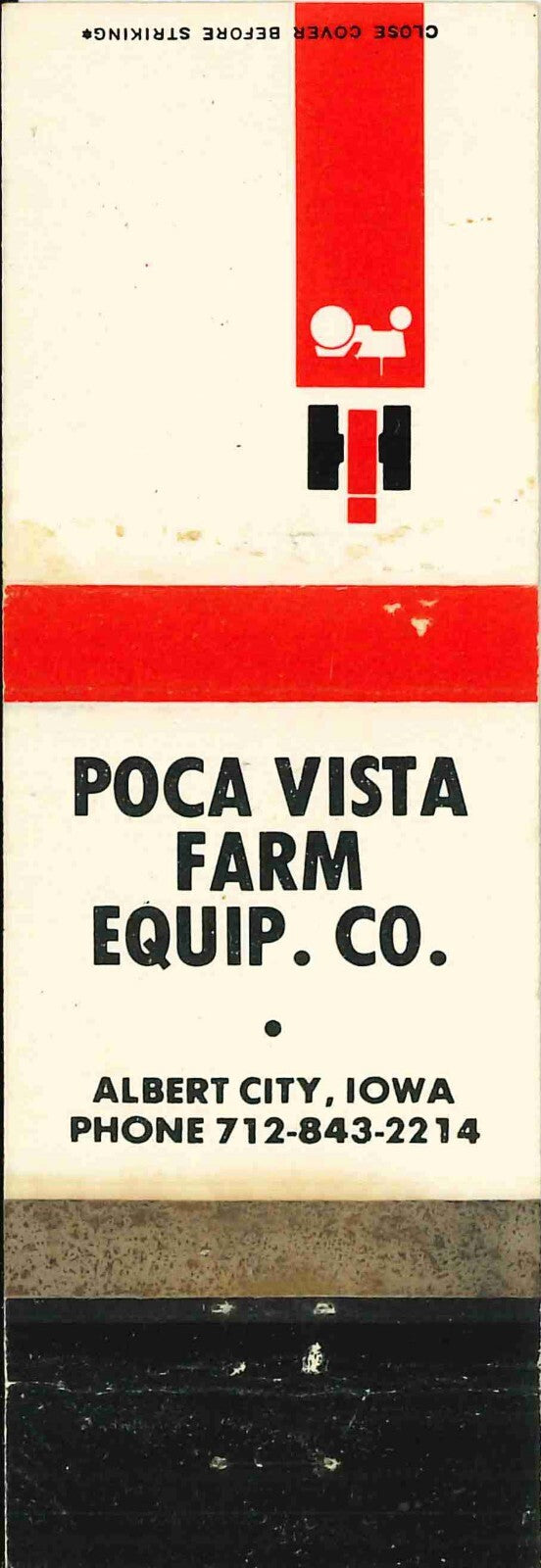 Matchbook Cover International Harvester Poca Vista Farm Equip Albert City Iowa