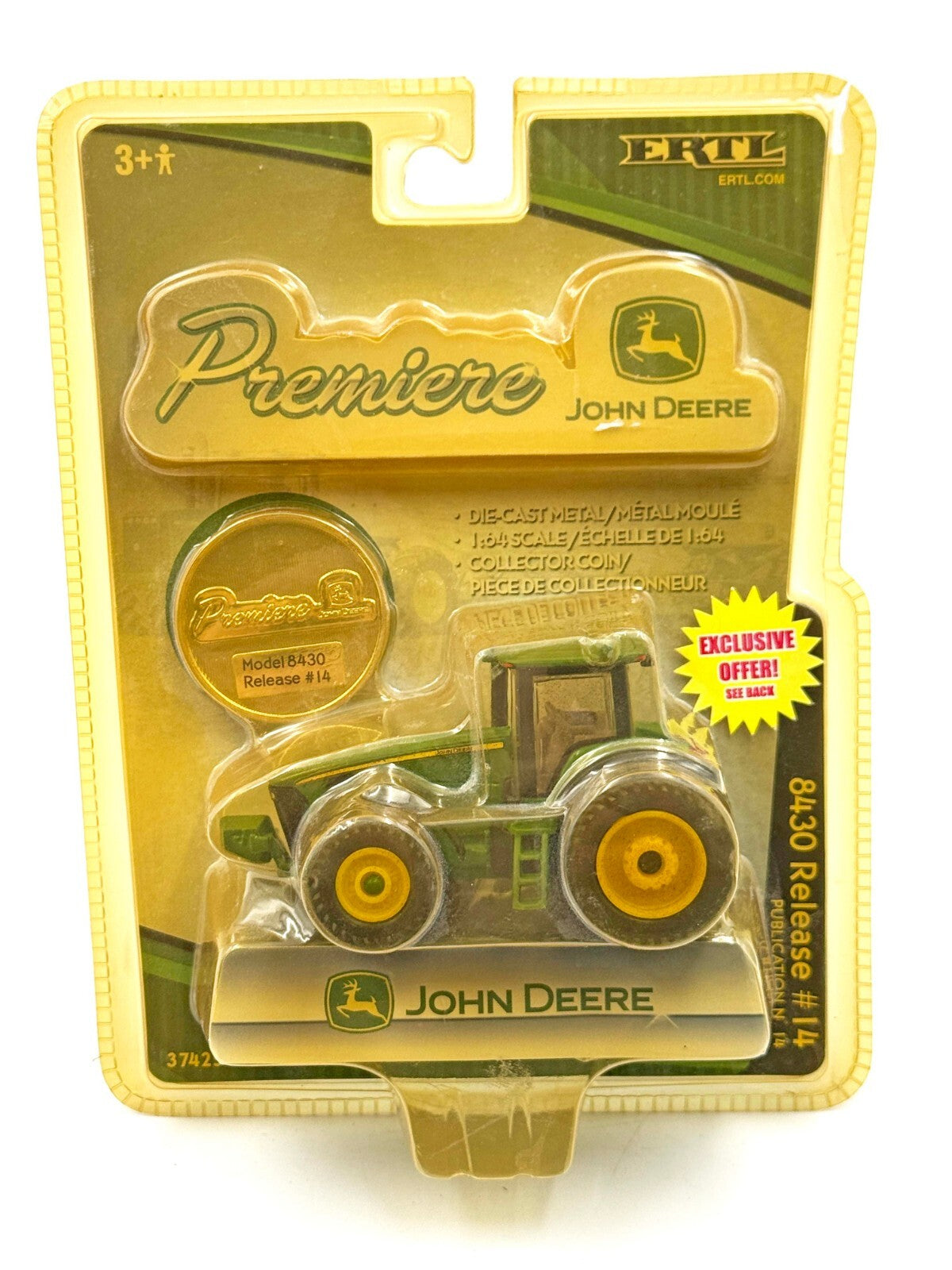 1/64 John Deere 8430 Tractor With FWA & Duals, Premiere Series Muddy Chase