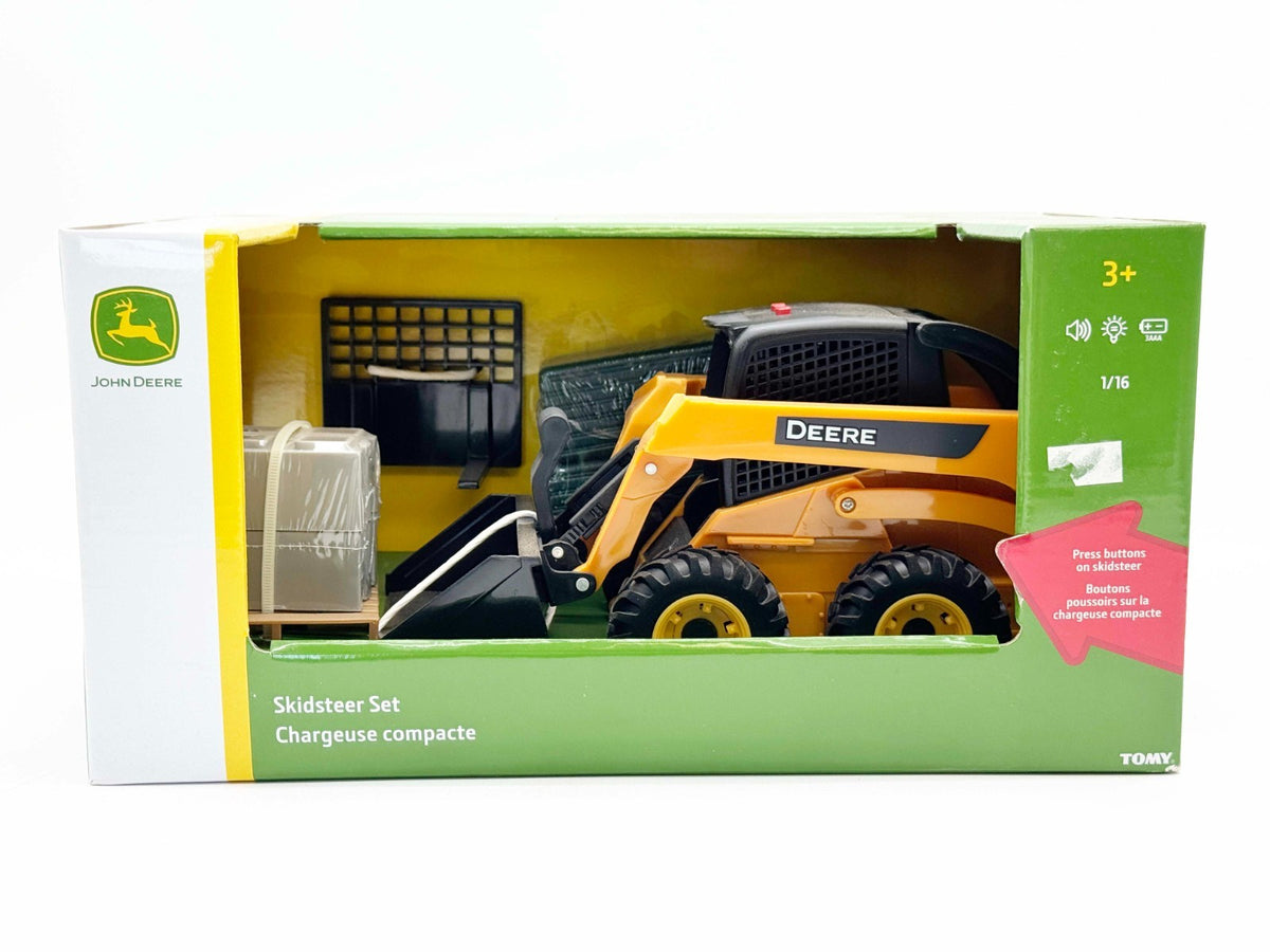 1/16 John Deere Skid Steer Loader w/ Bucket and Forks