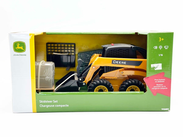1/16 John Deere Skid Steer Loader w/ Bucket and Forks