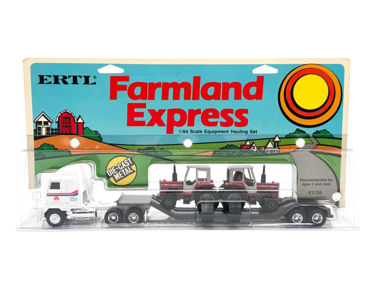 1/64 Massey Ferguson Cabover Hauling Set W/Two Massey Ferguson 699 Tractors