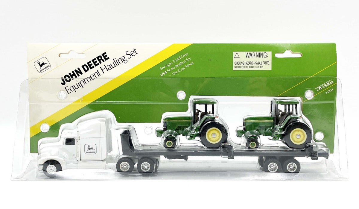 1/64 John Deere Semi Hauling Set With Two 7710 Tractors