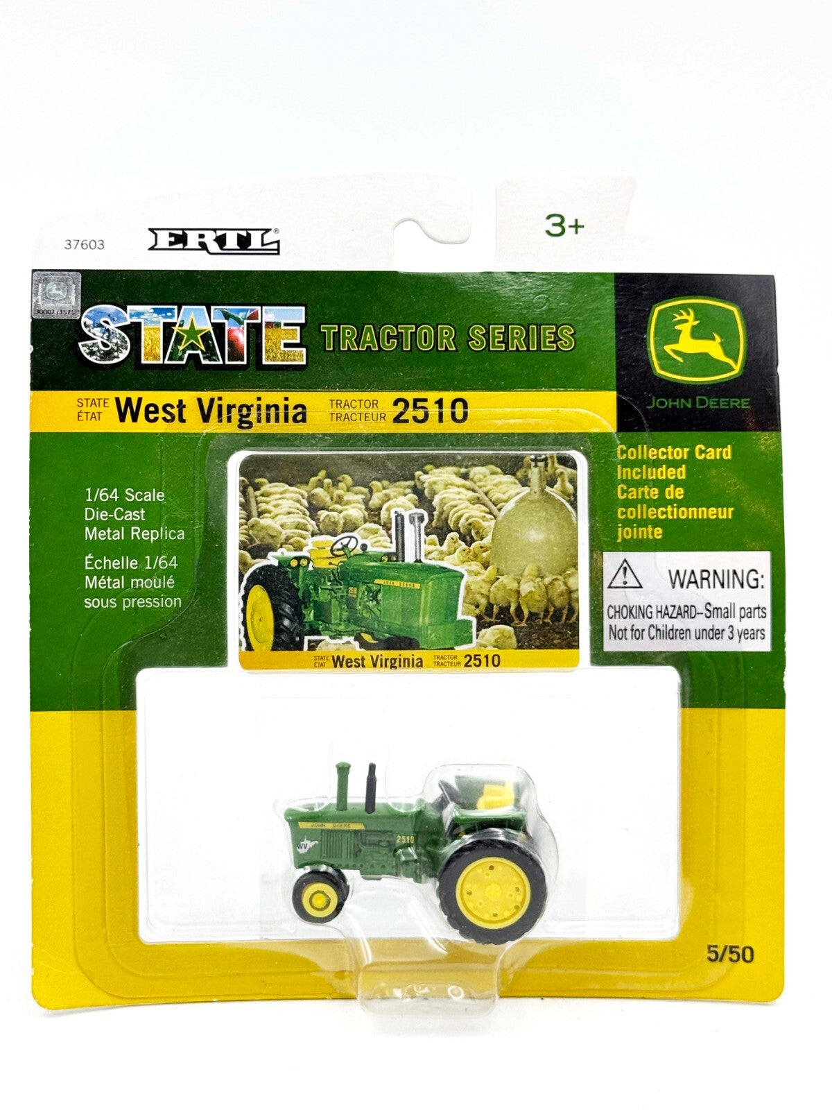 1/64 West Virginia John Deere 2510 State Tractor Series Edition