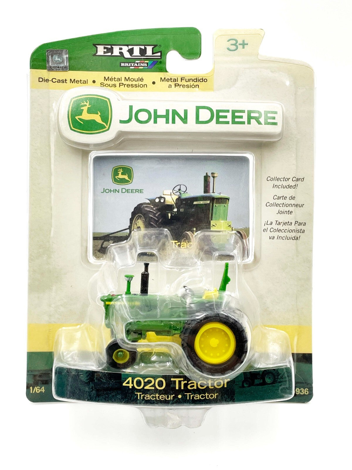 1/64 John Deere 4020 2Wd Tractor With Rops & Duals
